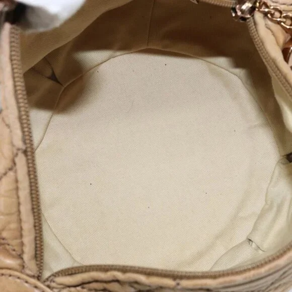 CHANEL Wild Stitch Shoulder Bag Leather Brown Gold CC Auth 144304 - Picture 11 of 16